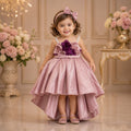 Blush Pink High - Low Party Dress party wear dress for girls - Luxaura Kidswear