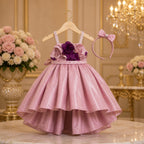 Blush Pink High - Low Party Dress party wear dress for girls - Luxaura Kidswear