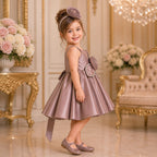 Coffee Brown Princess Party Dress party wear dress for girls - Luxaura Kidswear