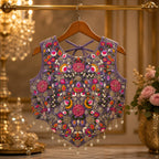 Lavender Royal Embroidered Palazzo Set with Dupatta party wear dress for girls - Luxaura Kidswear
