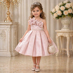 Royal Blush Bloom Party Dress party wear dress for girls - Luxaura Kidswear