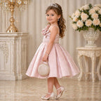 Royal Blush Bloom Party Dress party wear dress for girls - Luxaura Kidswear